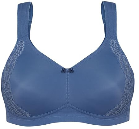 Susa Minimizer BH Damen ohne Bügel I London I Damen-BHS mit Minimizer Schnittform, verkleinert die Brüste optisch I Gemoldete Cups, breite Träger I royal Blue I 70D