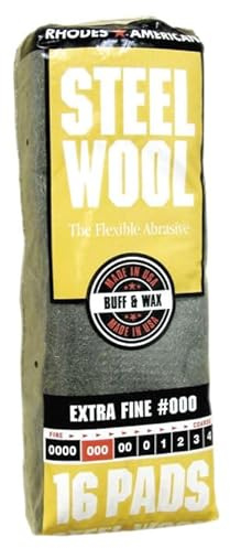 6-Pack of #000 Homax 106601-06 Rhodes American Steel Wool Pad Extra-Fine, 16-Pack