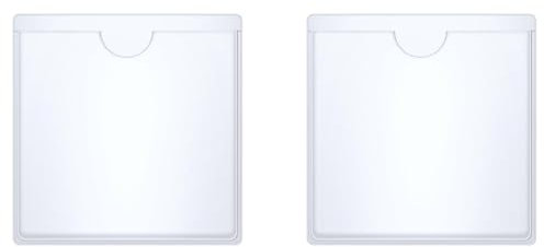 JOYVOX Car Parking Permit Holder 2-Pack - Clear, Adhesive Ticket and Pass Display for Windshield or Dashboard, Suitable for Car, Van, Caravan Photos Passports Business Cards(10.5x10.5cm)