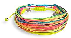 SINGULARU - Pack 3 Pulseras Neon Rainbow Fruits. Acero con Motivo Hilos de Colores. Cierre Ajustable con Nudo Corredizo. Joyas para Mujer