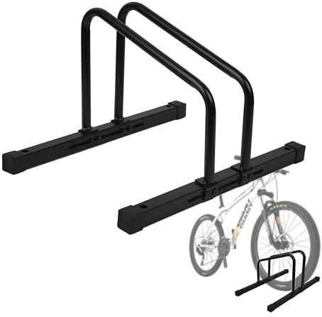 DUNTSEI Floor Bike Stand,Adjustable for 20-29 MTB & Road Bikes,Indoor/Outdoor Use,Bike Parking,Storage for Home Garage