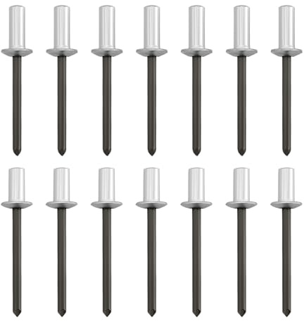 OTOTEC 100 Pezzi 10mmx4.8mm 13mmx4.8mm Rivetti Ciechi Chiusi Rivetti Ciechi In Alluminio Con Mandrino In Acciaio Per La Riparazione Di Barche Aerei Macchinari E Mobili
