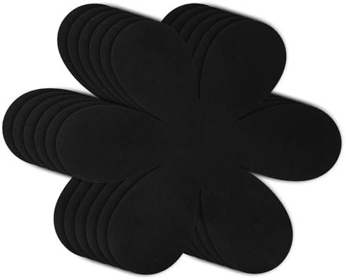 Flintronic 6pcs Salvamanteles de Tela no Tejidas, Protector de Olla, Sostenedor de Pote de Estera Antideslizante, Almohadillas Separadoras de Tela no Tejidas, para Aislamiento, Negro