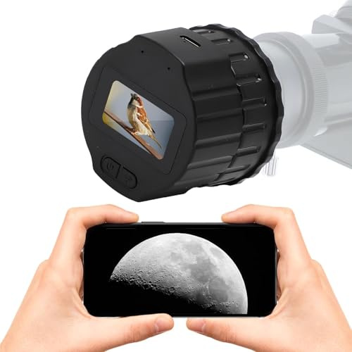 WiFi Telescope Camera Eyepiece, 16MP 1080P Electronic Eyepiece Camera with 1.5inch Display for Astrophotography, Planetary and Bird Watching, Fits 28mm 50mm Telescopes