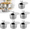 Brennpastenbehälter, Brennpasten Behälter mit Deckel, Brennpastenbehälter Edelstahl, Brennpaste für Warmhaltebehälter, Brennpaste Behälter für Buffets, Grillpartys, Outdoor (Silber-6 Stück)