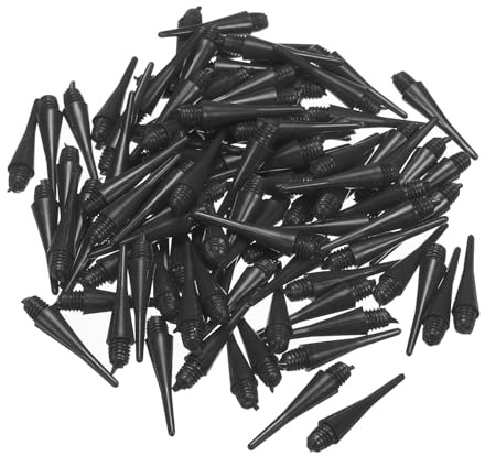 wenrescry 200 pezzi di punte per freccette in plastica, punte per softdart con filettatura 2BA, punte di ricambio durevoli per freccette morbide, facili da sostituire, accessori per freccette per gli