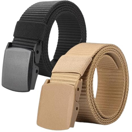 OIXEYA 2 Pezzi Cintura Ragazzo da golf in nylon per ragazzi e ragazze, Cintura Bambino da baseball con fibbia Cinture per ragazzi per jeans Cintura per bambini dai 7 ai 12 anni
