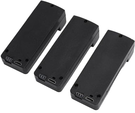 Hamwesh Batería para Dron, Batería de Litio de Alta Capacidad de 1800 MAh para Tiempo de Vuelo Prolongado y Rendimiento Estable, para Cuadricóptero con Cable de Carga para S150, S118, H2, F196, D8