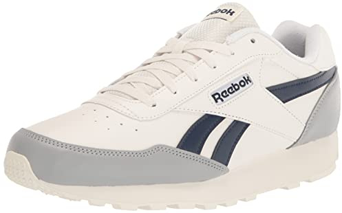 Reebok - Zapatillas Rewind Run, Chalk/Vector Navy/Pure Grey, 8.5 Women/7 Men