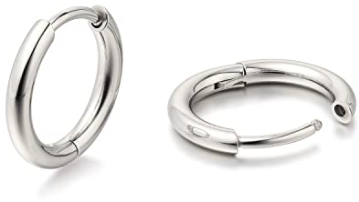 Limerencia Titan Reif-Ohrringe für Damen Herren, G23 Medizinische Hypoallergen Gesundheitsstecker, 8-14MM Ohrringe für empfindliche Ohren Mode Damenschmuck (8mm, Keine Steine)