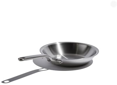 Heritage Steel x Eater 8.5 Inch Frying Pan | Made in USA | 5-Ply Fully Clad Stainless Steel Pan | Stay Cool Handle Design | Induction Ready & Non-Toxic Pan