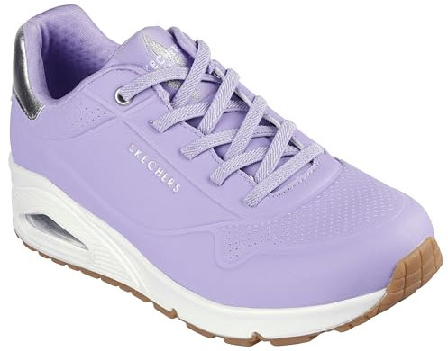 Skechers, Women's Sneakers, Lilac Durabuck Rose Gold, 5 UK