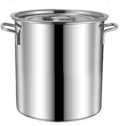 MAYFABD Secchio per Zuppa in Acciaio Inox Grande capacità Pentola Ispessita Brocca per Acqua Pentola Multiuso per Stufato Grande capacità con Manico Pentola in Acciaio per Zuppa,10l