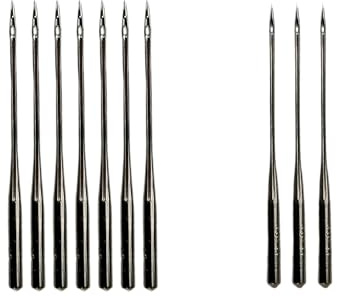 Crafts&Co® Set d'Aiguilles pour Machines à Coudre | Aiguilles Universelles pour Différents Tissus et Matériaux | Convient à la machine à coudre Crafts&Co | Tailles 90-14 et 75-11 - 10 pièces