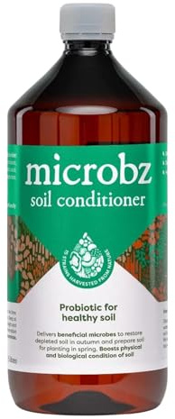 MICROBZ Soil Conditioner - Microbial Soil Enhancer, 100% Natural, 1L | Multi strain liquid with essential nutrients & minerals for healthy plants & crops, humic and fulvic acids for garden plants