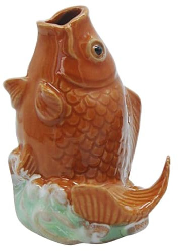 Happyyami Décoration De Jardin Céramique Statue De Carpe pour Fontaine Eau Ornement Extérieur pour Bassin Et Jardin Accessoire Élégant pour Aménagement Paysager