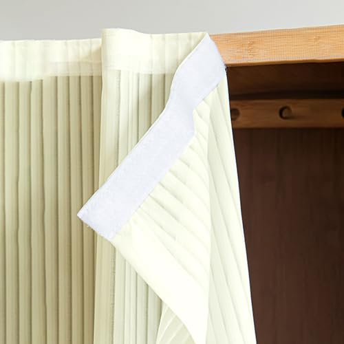Cortinas opacas a prueba de polvo adhesivas para armario, persianas para estantes, zapatero, armario abierto, muebles de cocina, baño, soluciones de ahorro de espacio