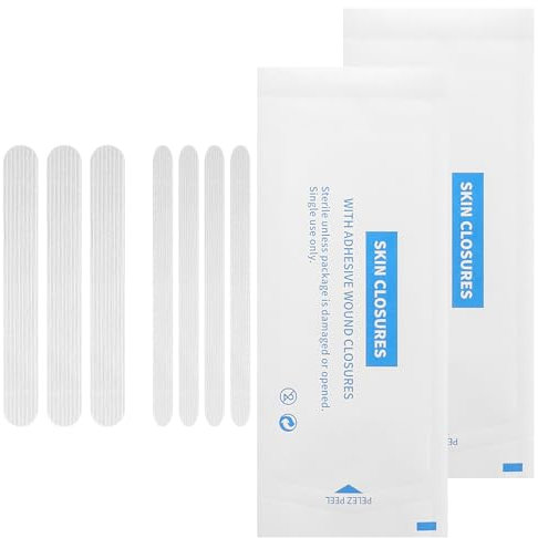 2 Größen, 32 Streifen Wundverschlussstreifen Klammerpflaster Nahtstreifen Pflaster für kleiner Wunden