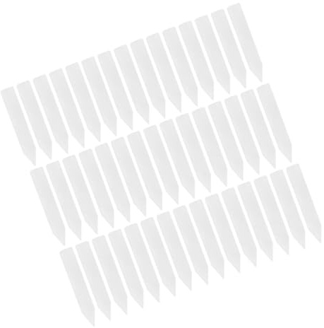 KONTONTY 100 piezas Etiquetas para Plantas de Jardín de Plástico Duradero Impermeables Resistentes la Marcadores para Macetas y Huertos Superficie para Escribir con Rotulador