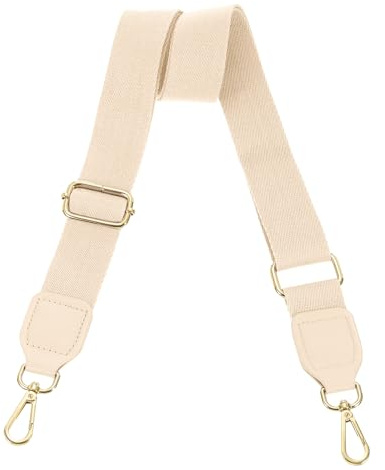 QUARKZMAN Correa De Hombro Ancha De 3.8cm Reemplazo De Correa para Bolso Bandolera Ajustable para Bolso De Mano Beige Hebilla Cuadrada De Boca Dorado Claro