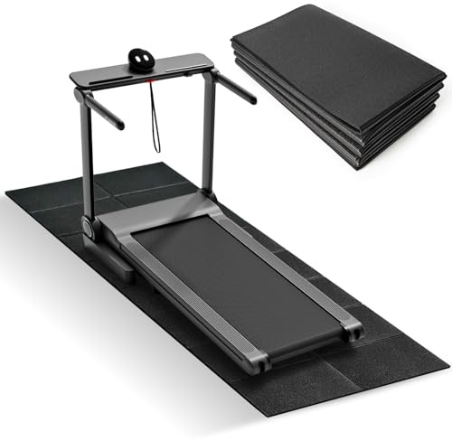 Löpbandsmatta, golvskyddsmatta för sportutrustning, 173 cm x 75 cm x 6 mm