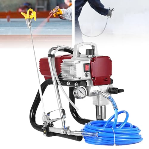 Pulverizador de pintura sin aire con manómetro – Spray ajustable para dispersión profesional y pinturas de látex