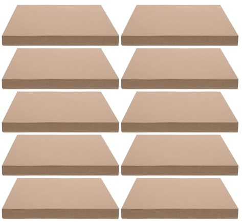 Zerodeko 10 Sobres de Cartón Kraft para Discos de Vinilo y Libros, Caja Plegable Cierre Fácil, Estructura Reforzada y Resistente para Envíos y Logística
