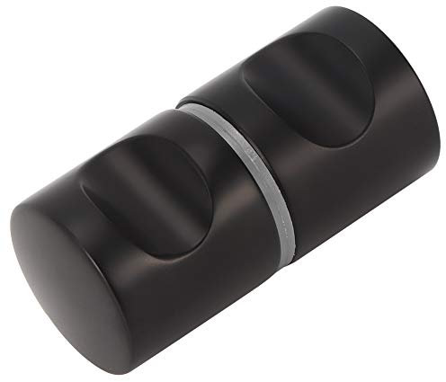 Cikonielf Poignée de porte en verre à un trou en alliage d'aluminium électrophorèse matériel noire mat pour salle de bain à la maison vitrine salle de douche