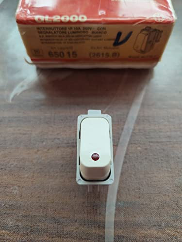 Interruttore luminoso bianco Legrand Molveno GL2000 art. 2615B