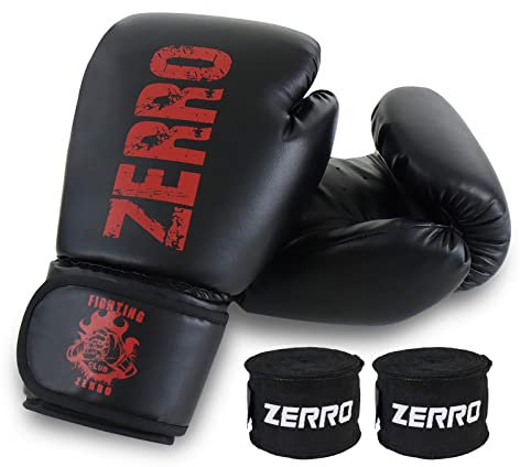 ZERRO Boxhandschuhe Boxing Gloves fur Kickboxing, Mauy Thai, Boxsack, Sparring, MMA Handschuhe fur Männer und Frauen 12 14 oz