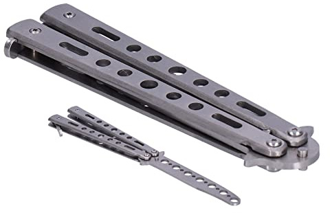 Trainning Practice Comb Trainer Practice Portable Stainless Steel Uncut Tool Cutter Training Balisong Butterfly Knives Outdoor Camping Practice Tool
