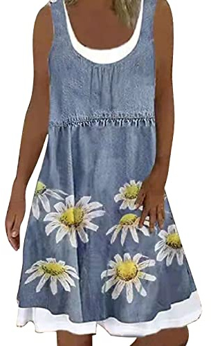 AMDOLE Summer Dresses for Women UK Black Dress with Pocket Casual Tree Jumper Wrap Summer Dress Summer Dresses for Women 2024 Plus Size Black and White Dress Breastfeeding Dress for Women Summer
