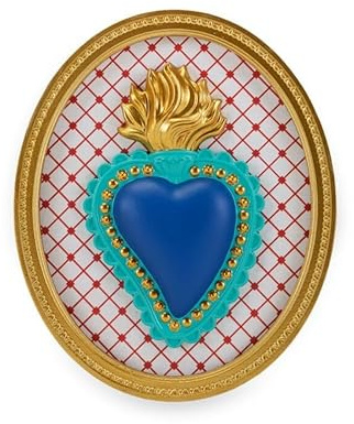 Natale Cornice ovale con cuore turchese 22x18 cm, MAISON20