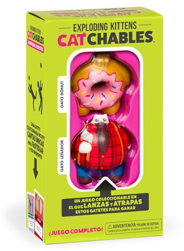 Exploding Kittens | Catchables 2-Pack 1 | Juego de Mesa para Adultos y Familias | Lánzalos Y Átrapalos para Ganar | A Partir de 8 Años | De 2 a 4 Jugadores | 10 Minutos por Partida | Español