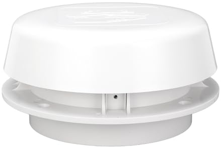 KIMISS RV Roof Vent Cap, 155mm Round Mushroom Ventilation Cap for Campervans, Yachts & RVs, Oxidation Resistant with Mesh Screen for Enhanced Air Exchange