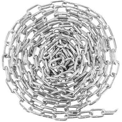 Marwotec Schweißkette 6mm 30 Meter Stahlkette Rundstahlkette Kette verzinkt DIN763 Gliederkette Eisenkette Schweisskette Stahl galvanisch verzinkt