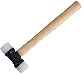 MENGKK Hammers Nylon Hammer Leathercraft Carving Hammer with White Wax Wood Handle DIY Installation Hammer Repairing Tools