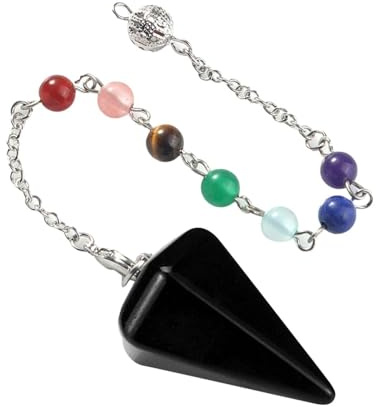 Naturlig ametist kristallpendel,Hexagonal spetsad Reiki Chakra Pendel | Crystal Dowsing Point Pendel för spådoms-/dowsingverktyg