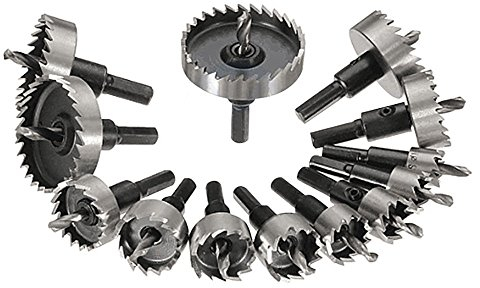 NUZAMAS Lot de 13 scies cloches en métal 16-53 mm - Outils de coupe en acier tungstène pour acier inoxydable, fer, plaque de cuivre, bois