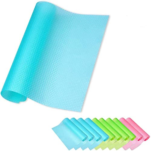 AUSYDE 10 Stück Kühlschrank Pad Salat Gemüse Liner Frische Tabs rutschfest Kühlschrank Matte waschbar DIY Schrank Schuhmatte Tischmatte Schublade Matte