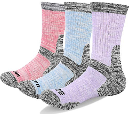Koogear 3 Paires de Chaussettes de Randonnée Pour Femme, Anti-Ampoules, Respirantes Chaudes, Évacuant L'humidité, Sports de Plein Air, Trekking, Cyclisme, Camping, Gym