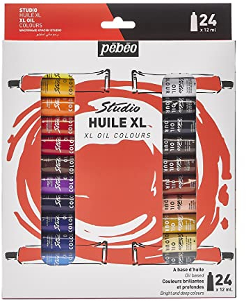 Pébéo - XL Oil Studio - Hochwertiges Ölfarben-Set für Profi- und Hobbykünstler - 24 Farben, 12 ml