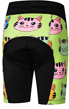Cycling Shorts Sports Padded Kids Bicycle Underwear Children Bike MTB Pants Boy Girl Racing Riding Clothing Outfits Green Pink M