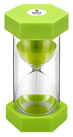 Hourglass Timer 3 Minute Visual Kitchen Timer Green Hourglass Sand Clock 6.5 * 13 cm Student Study Hourglass Time Management Shower Brushing Teeth Home Office Decoration Present Giving