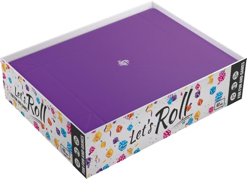 Gamegenic GGS60053 - Vassoio Magnetico per Dadi Rettangolare Nero e Viola