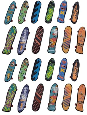 Finger Skateboard Mini Set Fingerskateboard klein Hand Skateboards - rutschfestes Deck, kreatives Spielen Geschenkidee, Menge wählen:24 Stück