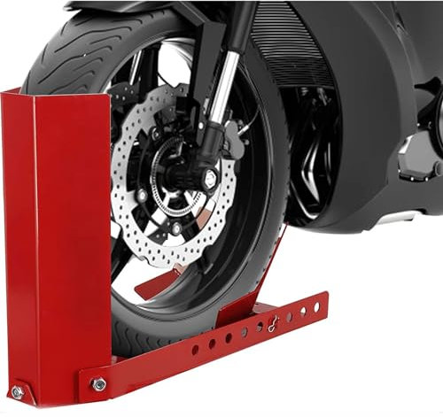 AHDFY Motorrad-Vorderradklemme, Reifenstütze, Motorrad-Ladehilfsschiene, Motorrad-Vorderradschwinge, Motorradständer, Motorradhalterung für 8-24-Zoll-Reifen