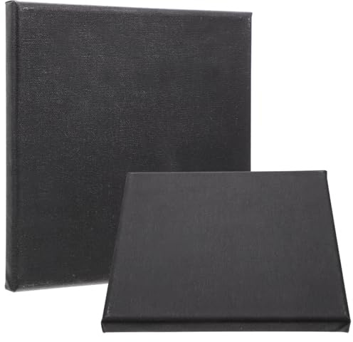 2-Piece Black Canvas Frames for Oil Painting and Watercolor, Stretched Canvas Boards for DIY Art Projects, Suitable for Acrylic, Gouache, and Tempera