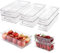 MUNGHOK Set di 6 organizer per frigorifero, impilabile, con manico, 3 misure, per la cucina, dispensa, armadi congelatori