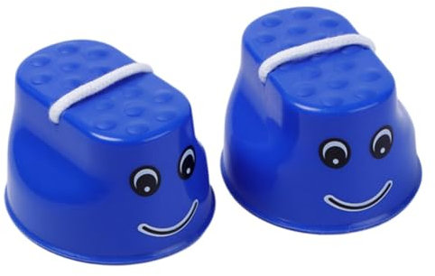 Wedhapy Kunststoff-Spazierstelzen für Kinder Spring- und Gleichgewichtstraining Spielzeug-Plattform Topfstelzen 2 Stück Blau